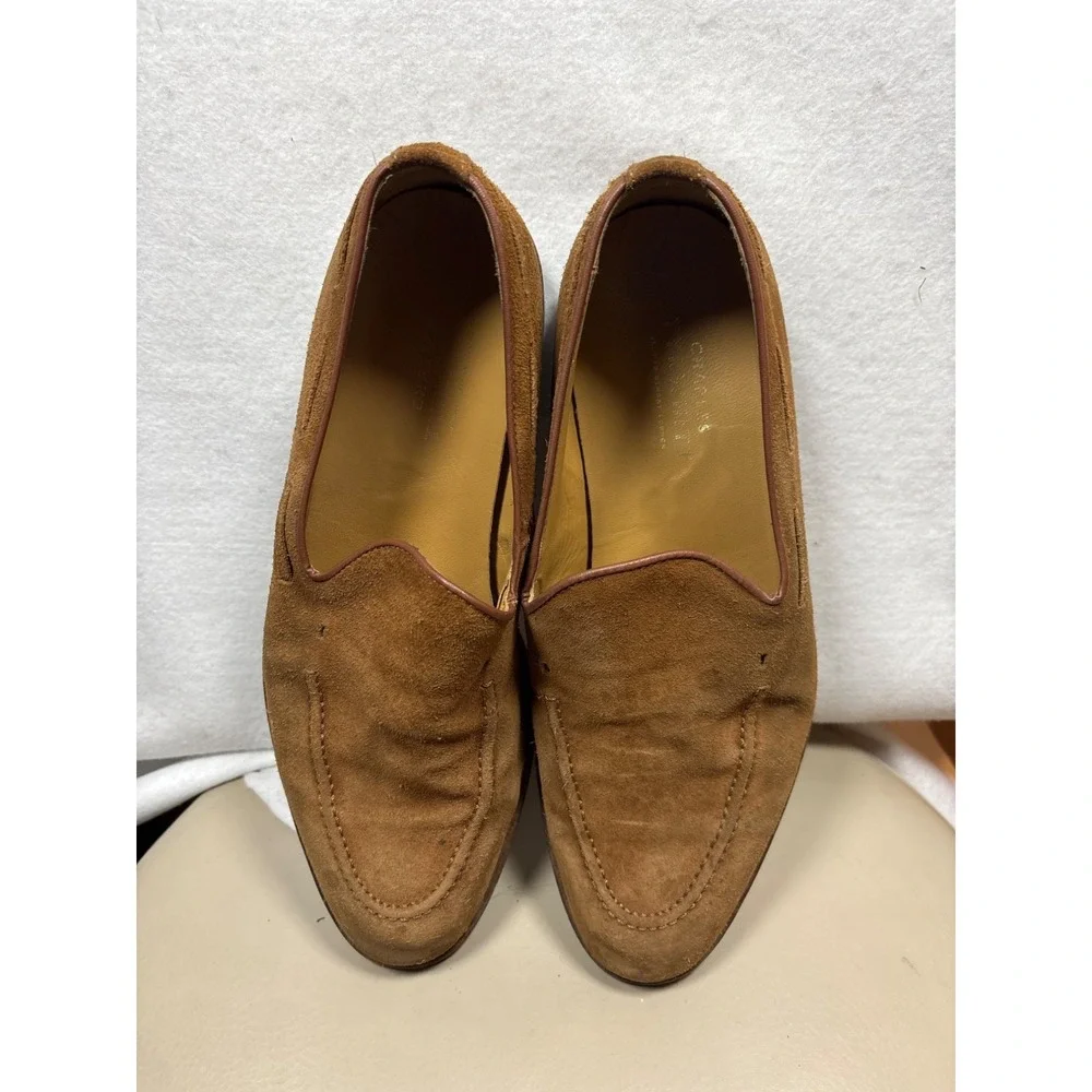 Charles Tyrwhitt Loafers Mens 8 Tan Brown Good Suede Slip On SHB0272CBR